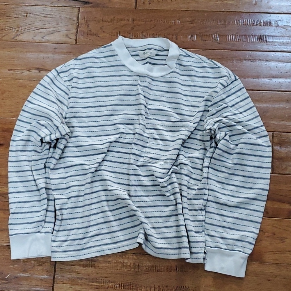Madewell Jacquard Stripe Pocket Tee